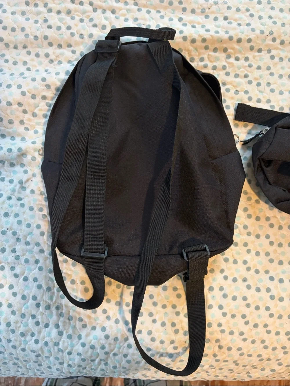 Jansport Black Backpack and Black Waist Pack Set